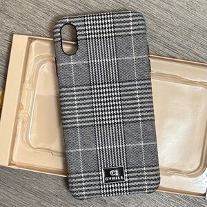 Cyrill Black & White Plaid iPhone Xs MAX Protective Phone Case Cover